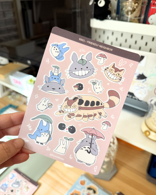 Ghibli - Friendly Neighbor Sticker Sheet [4x6 in]