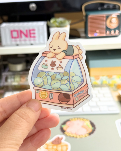 Bunny Gachapon Vinyl Sticker [3 in]