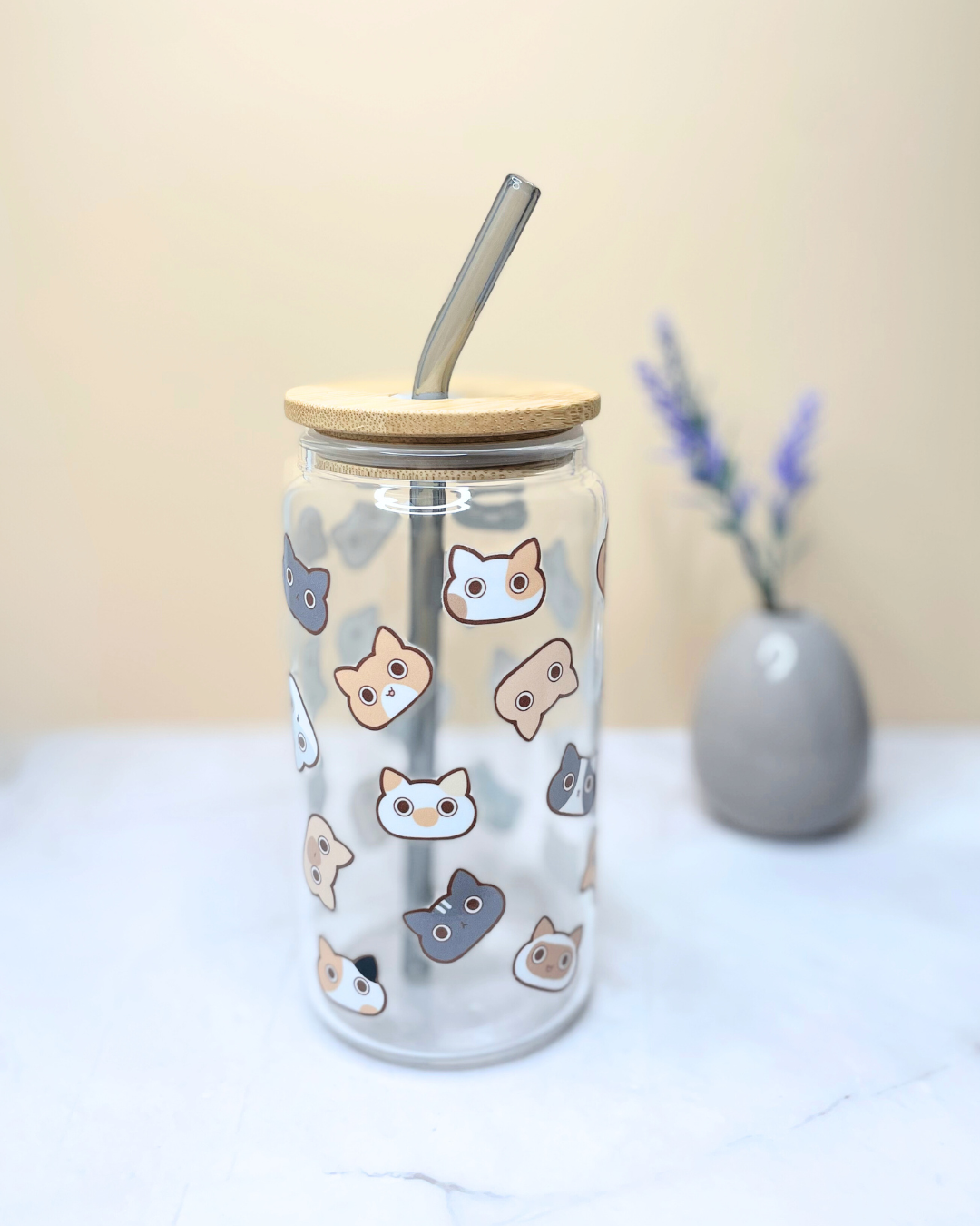 Cat Glass Tumblr [16 oz]
