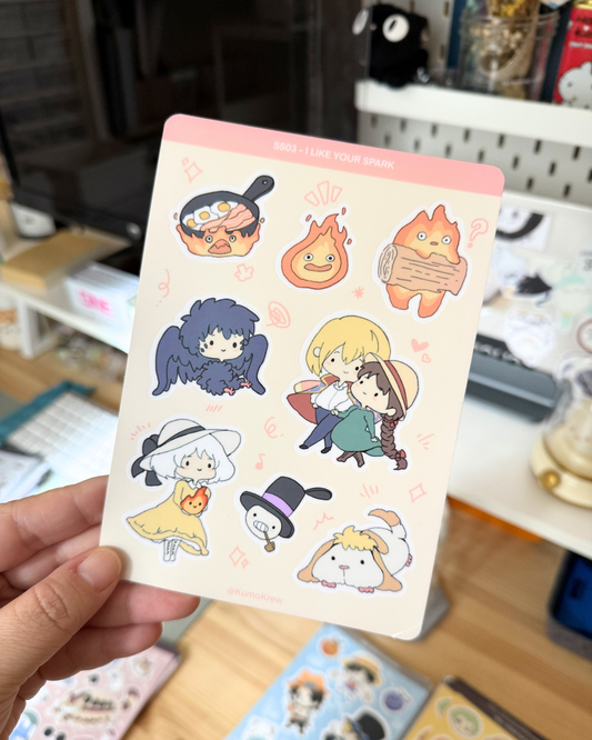 Ghibli - Moving Castle Vinyl Sticker Sheet [4x6 in]