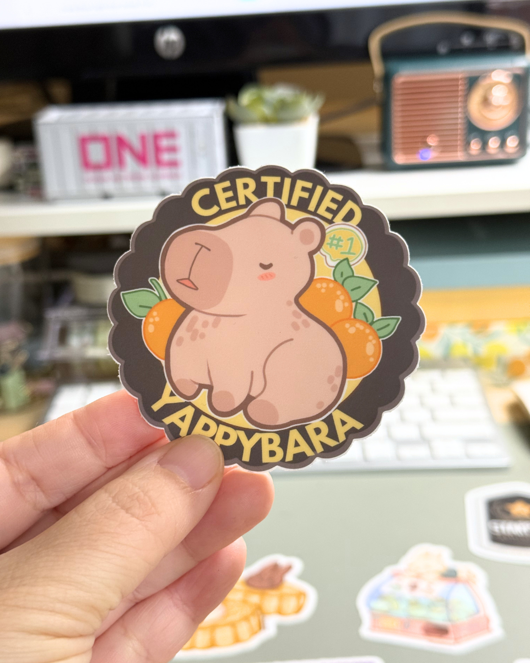 Certified Yappybara Vinyl Sticker [3 in]