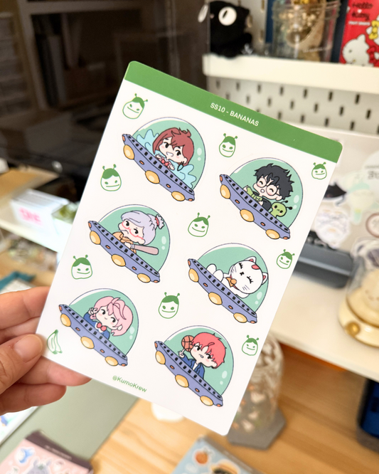 Dan3 Spaceships Sticker Sheet [4x6 in]