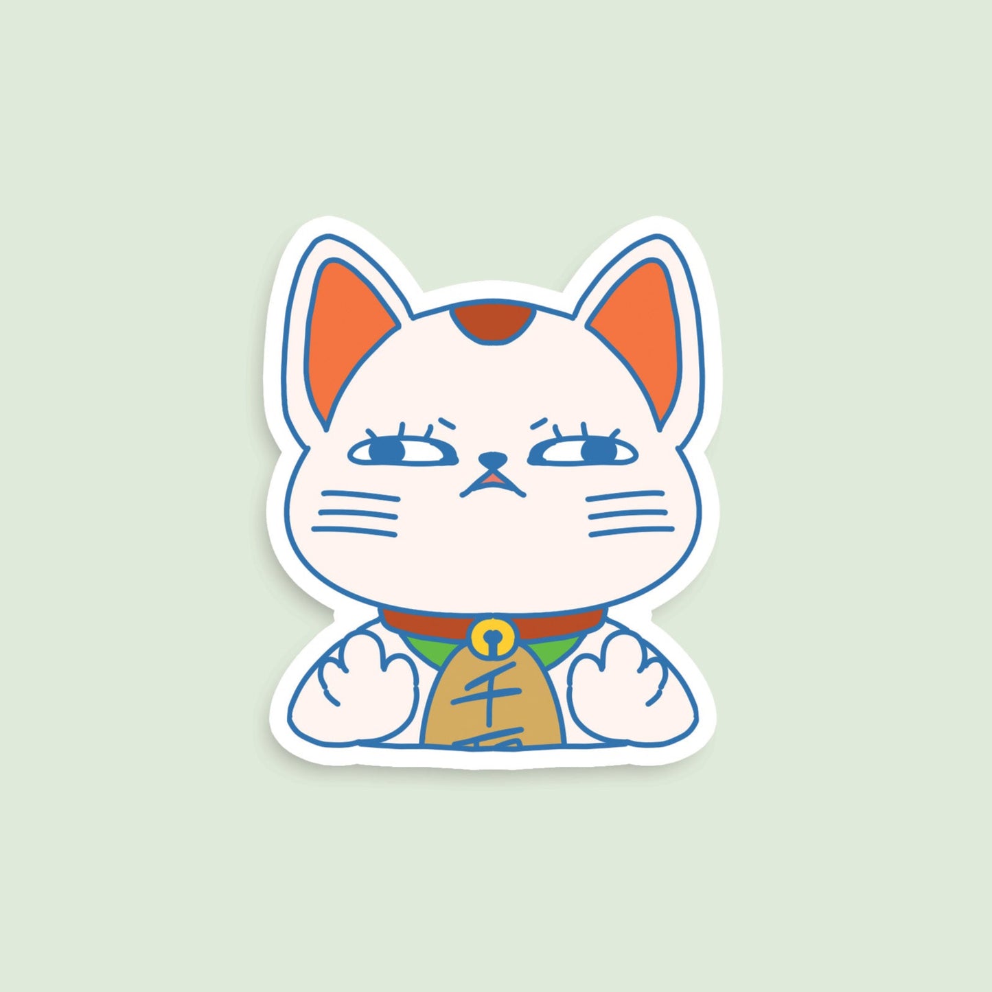 Dan3 Granny Cat Vinyl Sticker [3 in]