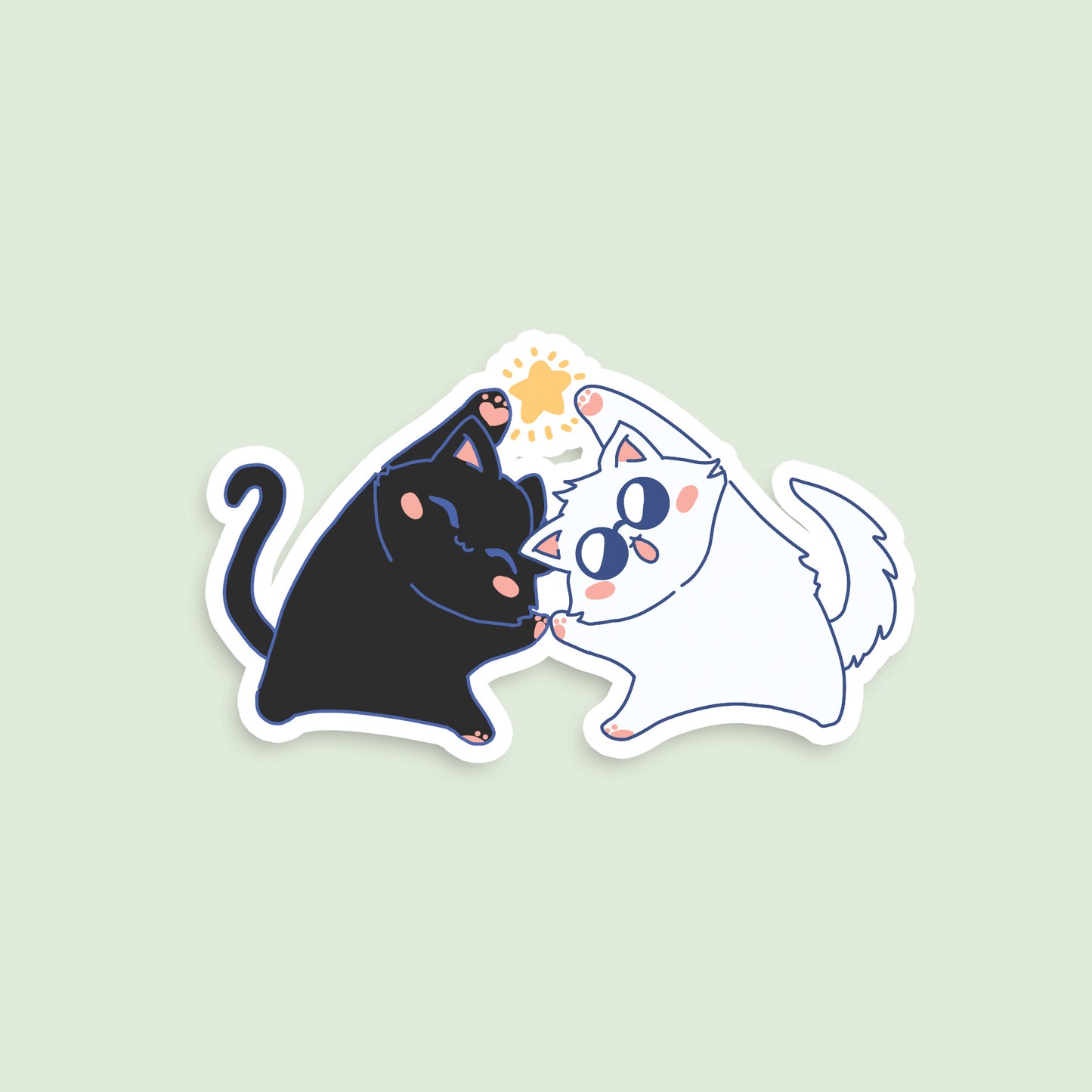 JJK Geto & Gojo Cat Vinyl Sticker [3 in]