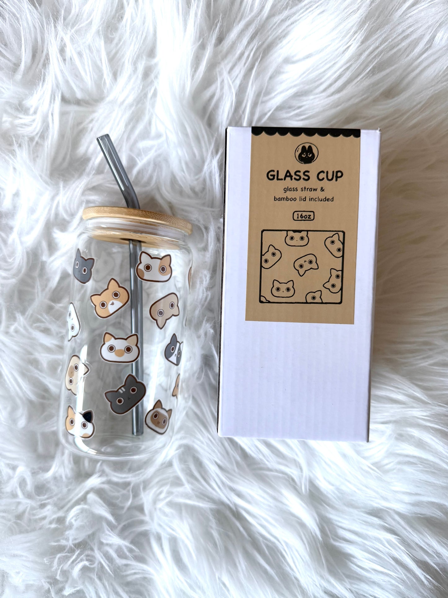 Cat Glass Tumblr [16 oz]