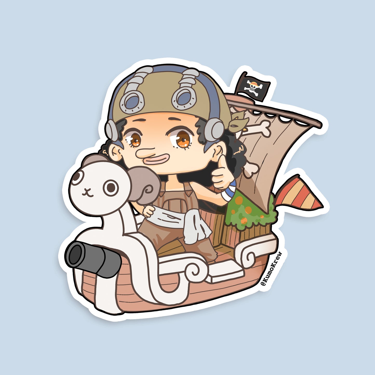 OP Straw Hats Vinyl Sticker [3 in]