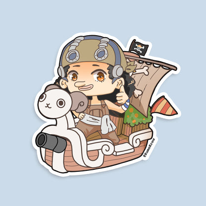 OP Straw Hats Vinyl Sticker [3 in]