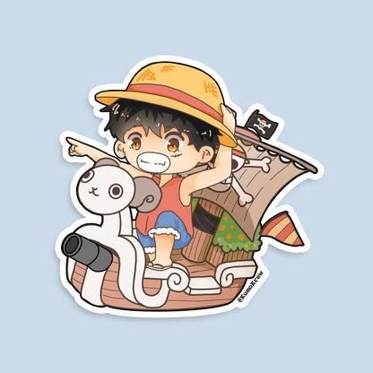 OP Straw Hats Vinyl Sticker [3 in]
