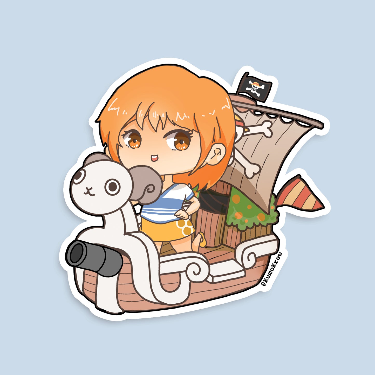 OP Straw Hats Vinyl Sticker [3 in]